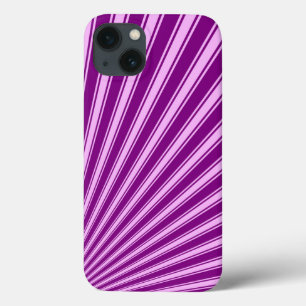 Purple Funky Sun Rays Background iPhone 13 Case