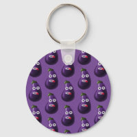 Purple Funny Cartoon Eggplant Pattern