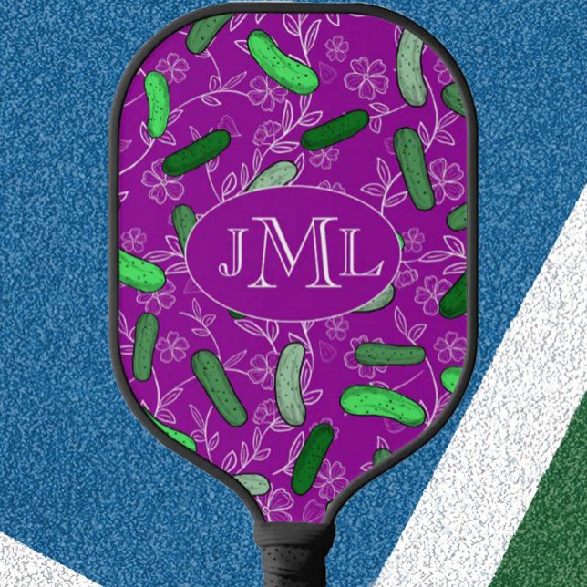 Purple Funny Pickleball Paddle Custom Monogram (Creator Uploaded)