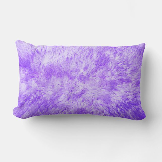 Purple Fur Frenzy Lumbar Pillow (Front)