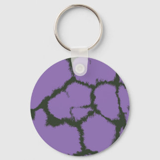 Purple Fur Giraffe Pattern Keychain