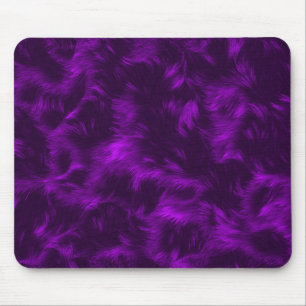 Purple Fur Pattern Mouse Pad