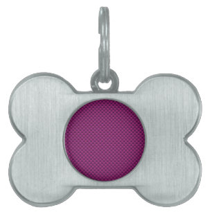 Purple Fushia Carbon Fibre Style Print Pet ID Tag