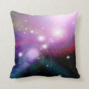 Purple Galaxy 3 Throw Pillow