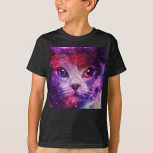 Purple Galaxy Cat T-Shirt