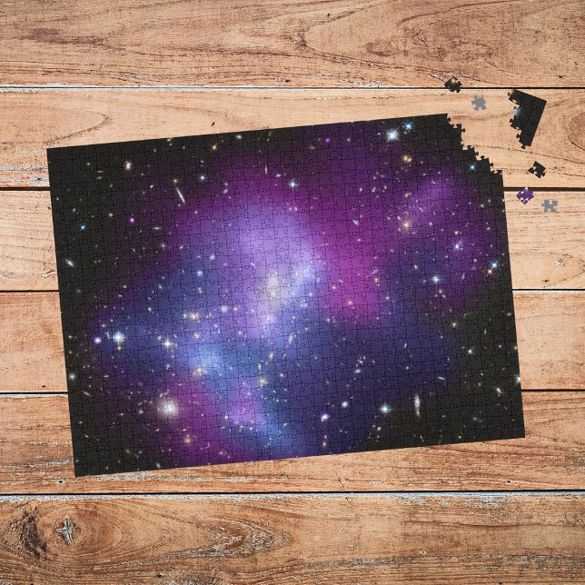 Purple Galaxy Celestial Space Photo Jigsaw Puzzle (Creator Uploaded)