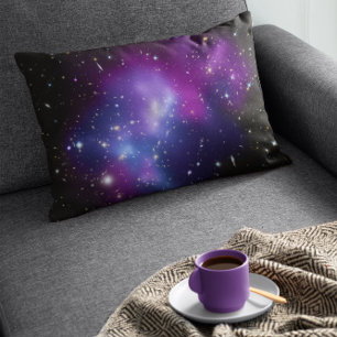 Purple Galaxy Cluster Decorative Pillow