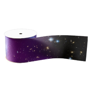 Purple Galaxy Cluster Grosgrain Ribbon