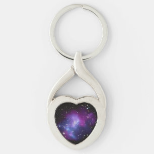 Purple Galaxy Cluster Keychain