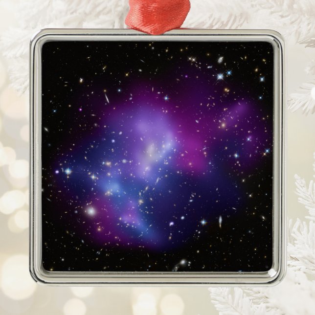 Purple Galaxy Cluster Space Image Metal Ornament (Purple Galaxy Cluster Space Image Metal Ornament)