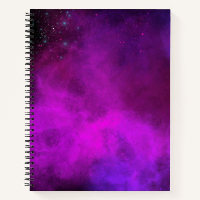 Purple Galaxy Cosmos Beautiful Notebook (Front)