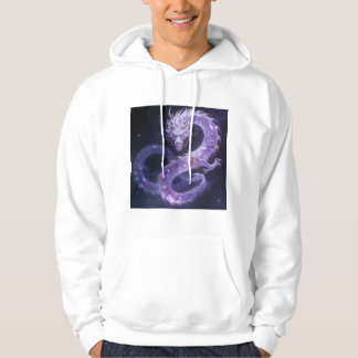 Purple Galaxy Dragon | Mystical Cosmic Dragon Fant Hoodie