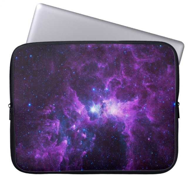 Purple Galaxy Laptop Sleeve (Front)
