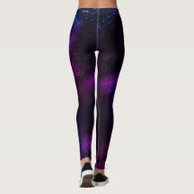 Purple Galaxy Ombre leggings Waveline brand