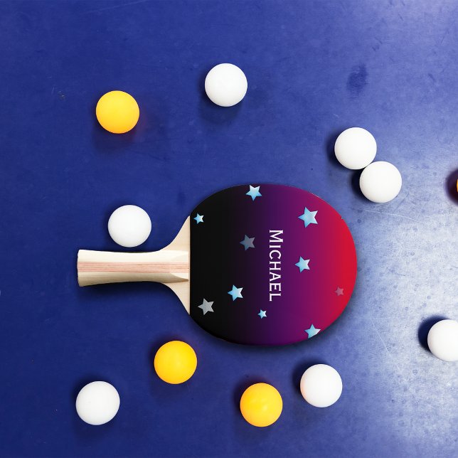 Purple Galaxy Personalized Ping Pong Paddle (Creator Uploaded)