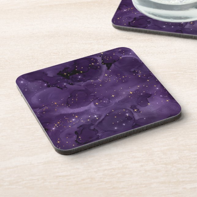 Purple Galaxy Series Design 8 Coaster (Left Side)