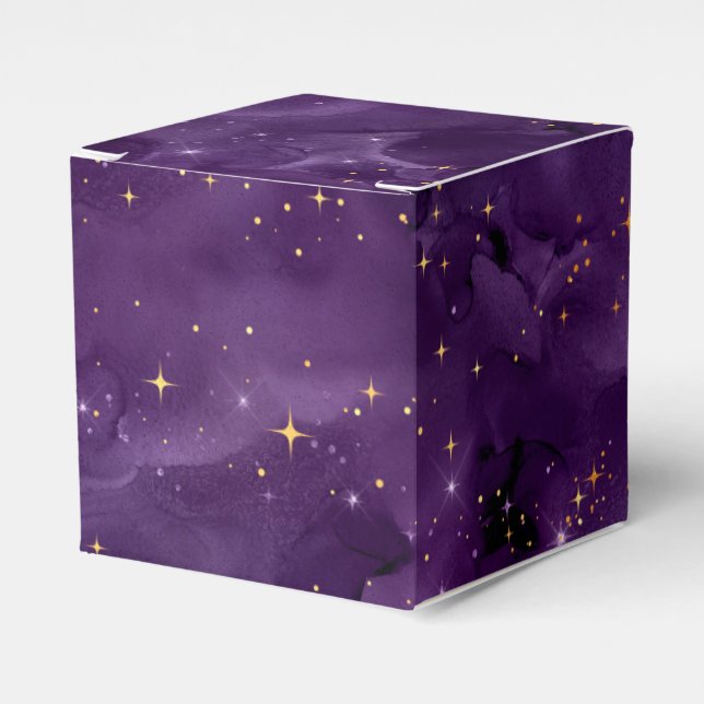 Purple Galaxy Series Design 8 Favor Box (Front Side)