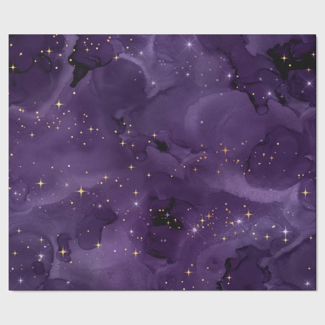 Purple Galaxy Series Design 8 Wrapping Paper (Seam)