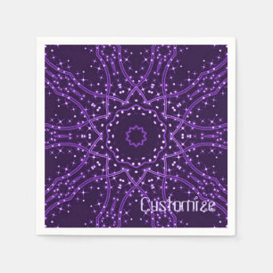 Purple Galaxy Stars Napkins