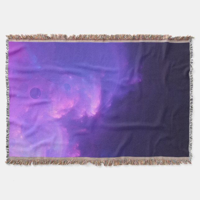 purple galaxy throw blanket (Front)