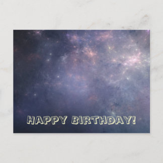 Purple Galaxy with Stars Postcard