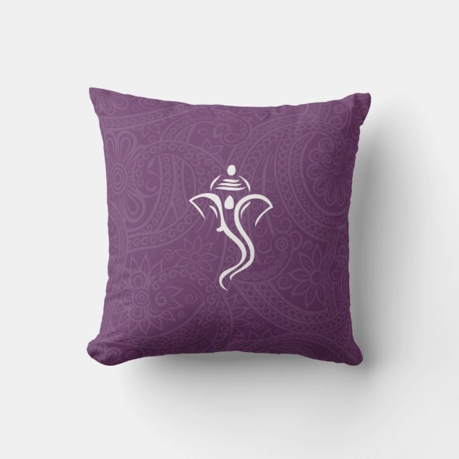 Purple Ganesha Pillow (Front)