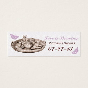 Purple Garden Bridal Tea Party Gift Bag Tags