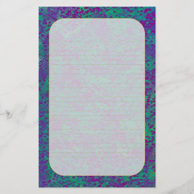 "Purple Garden" Fine Lined Stationery (Front)