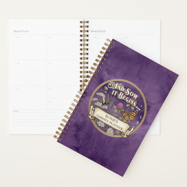 Purple Garden Planner – Custom Notebook (Display)