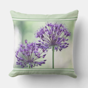 Purple Garden Themed Patio Outdoor Pillow