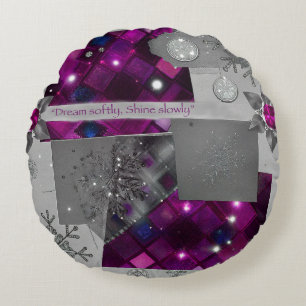 “Purple Gem Round Art Pillow” Pillow
