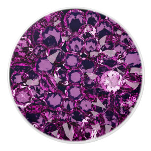 Purple Gems Amethyst Ceramic Knob