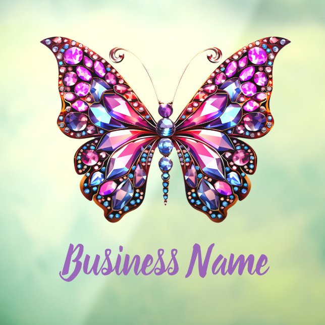 purple gems butterfly  window cling (Sheet 3)