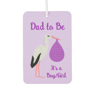 Purple gender neutral Baby Stork Gender Reveal Air Freshener