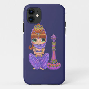 Purple Genie and Magic Bottle with Jewels iPhone 11 Case