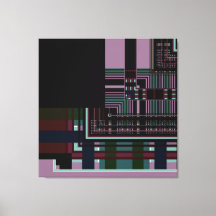 Purple Geometric Abstract Canvas Print