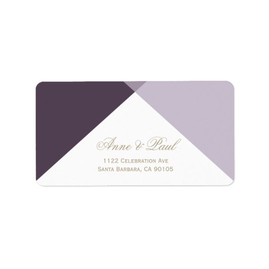 Purple geometric Address Labels