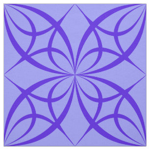 Purple geometric circles print fabric