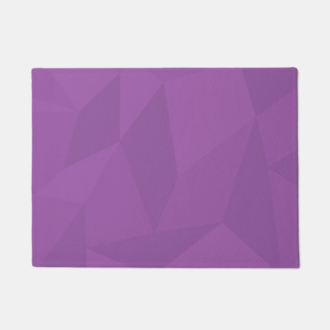 Purple, geometric, cool, trendy, modern simple art doormat (Front)