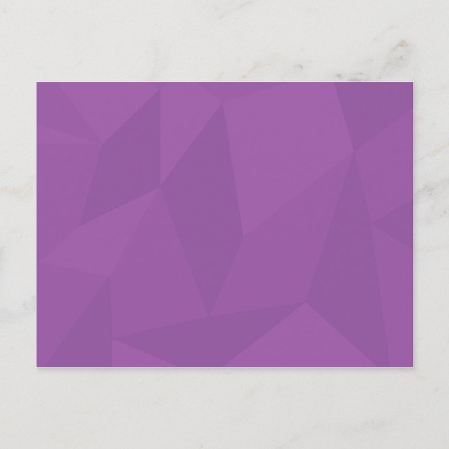 Purple, geometric, cool, trendy, modern simple art postcard (Front)