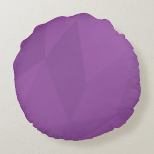 Purple, geometric, cool, trendy, modern simple art round pillow