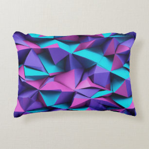 purple geometric design pillow