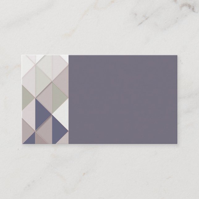 Purple Geometric Diamond Business Cards (Front)