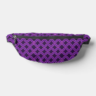 Purple Geometric Fanny Pack
