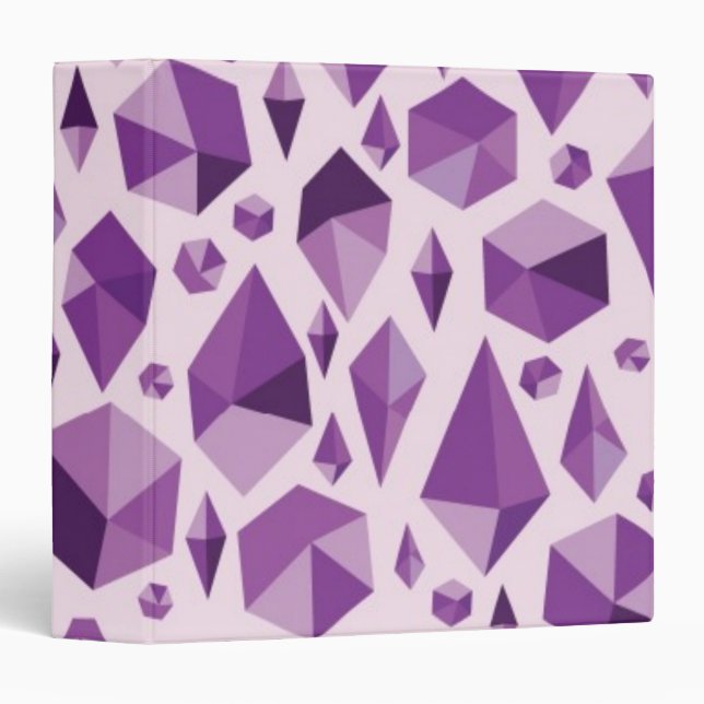 Purple geometric jewel shapes binder (Front/Spine)