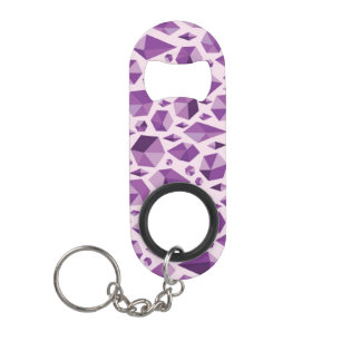 Purple geometric jewel shapes mini bottle opener