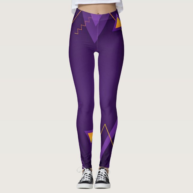 purple geometric leggings (Front)