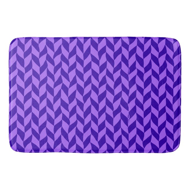 purple Geometric Pattern Bath Mat (Front)