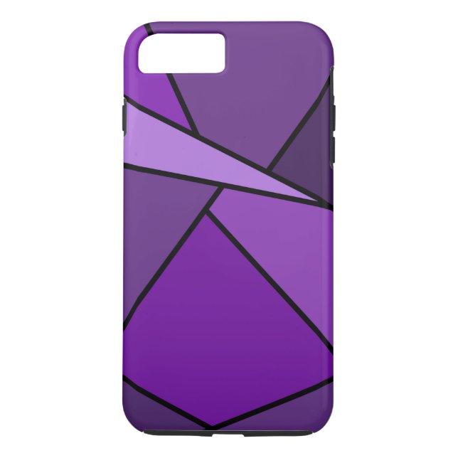 Purple Geometric Shapes iPhone 8 Plus/7 Plus Case (Back)