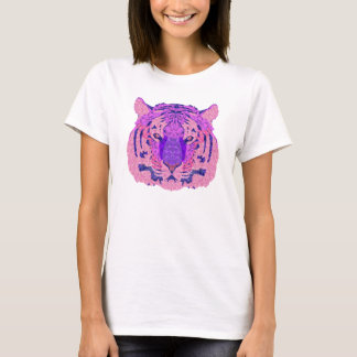Purple Geometric Tiger T-Shirt